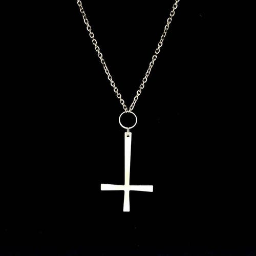 INVERTED CROSS Necklace Satanic Jewelry 
