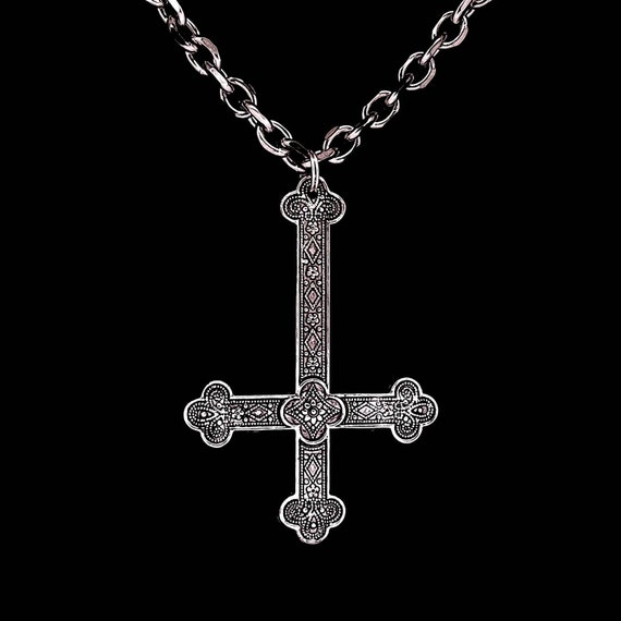 Buy INVERTED CROSS Necklace Upside Down Cross Satanic Jewelry Online in  India 