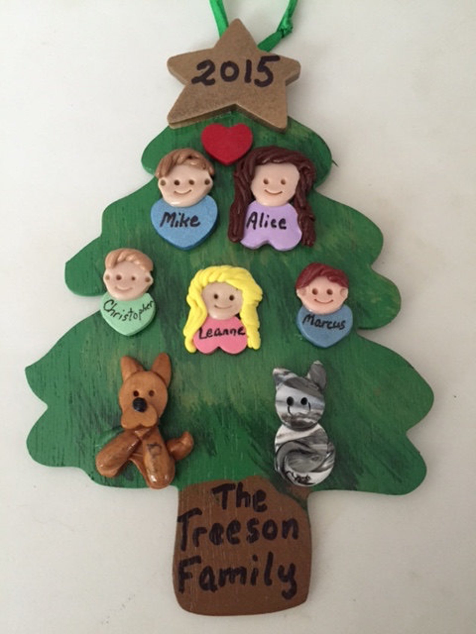 Christmas tree with family Etsy