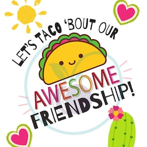 Let’s Taco Bout Valentine, taco Valentine, valentine tag, Valentine’s Day cards, kids Valentine’s Day cards