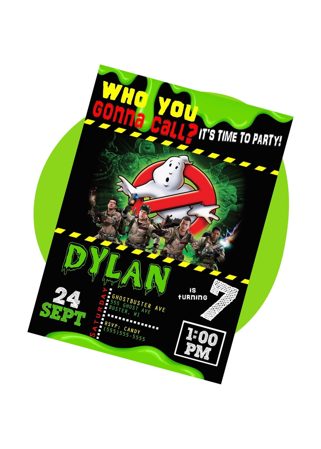 Ghostbuster Birthday Invitation Digital - Etsy