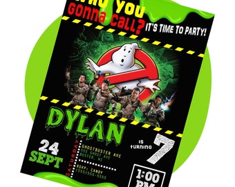 Ghostbuster Pool Party PRINTABLE Birthday Invitation - Etsy