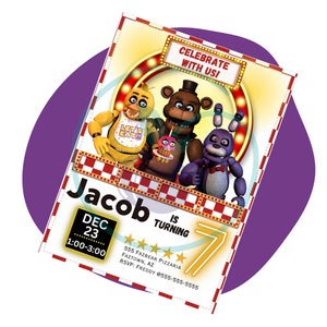 Five Nights at Freddy’s Digital Invitation