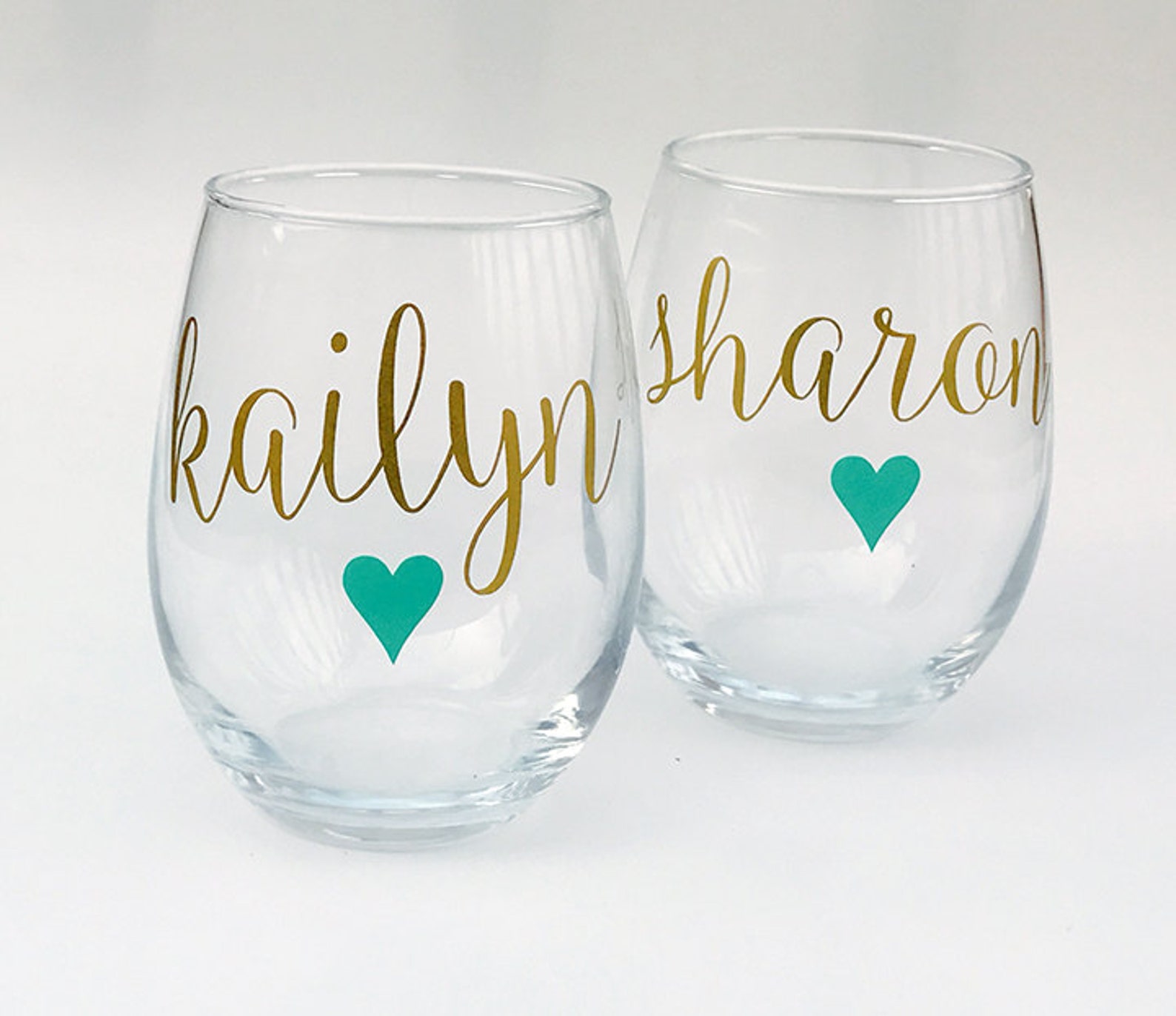 Personalized Wine Glasses Stemless Wine Glass Bridesmaid Etsy