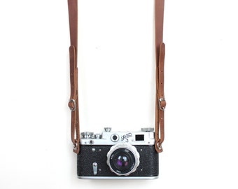 Genuine Leather Camera Brown leather camera strap Any camera Handmade Leather Camera Strap film and digital camera strap real leather