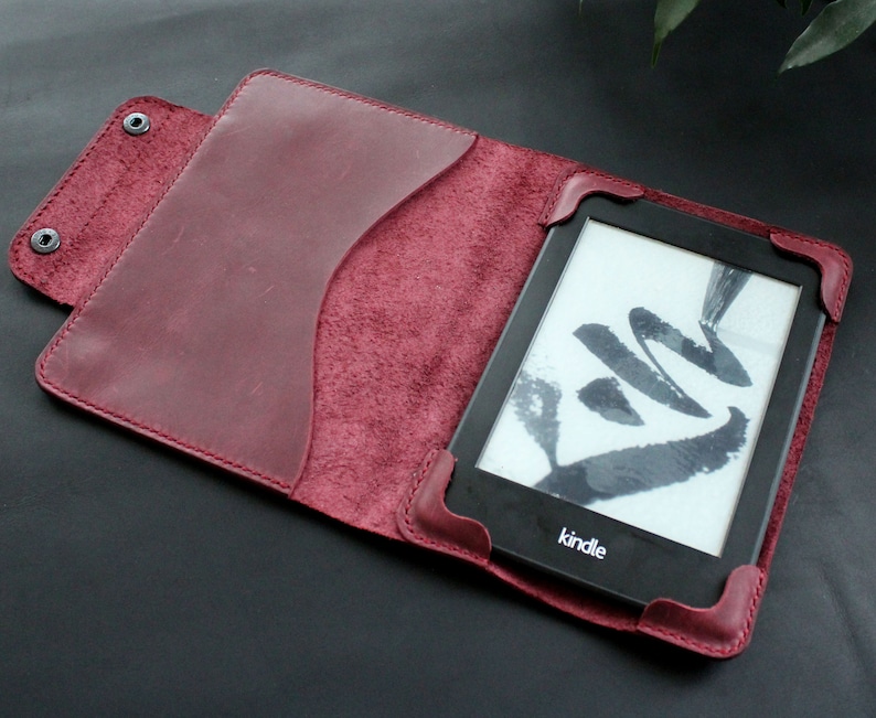 Kindle Paperwhite leather case cover Purple Personalized Etsy