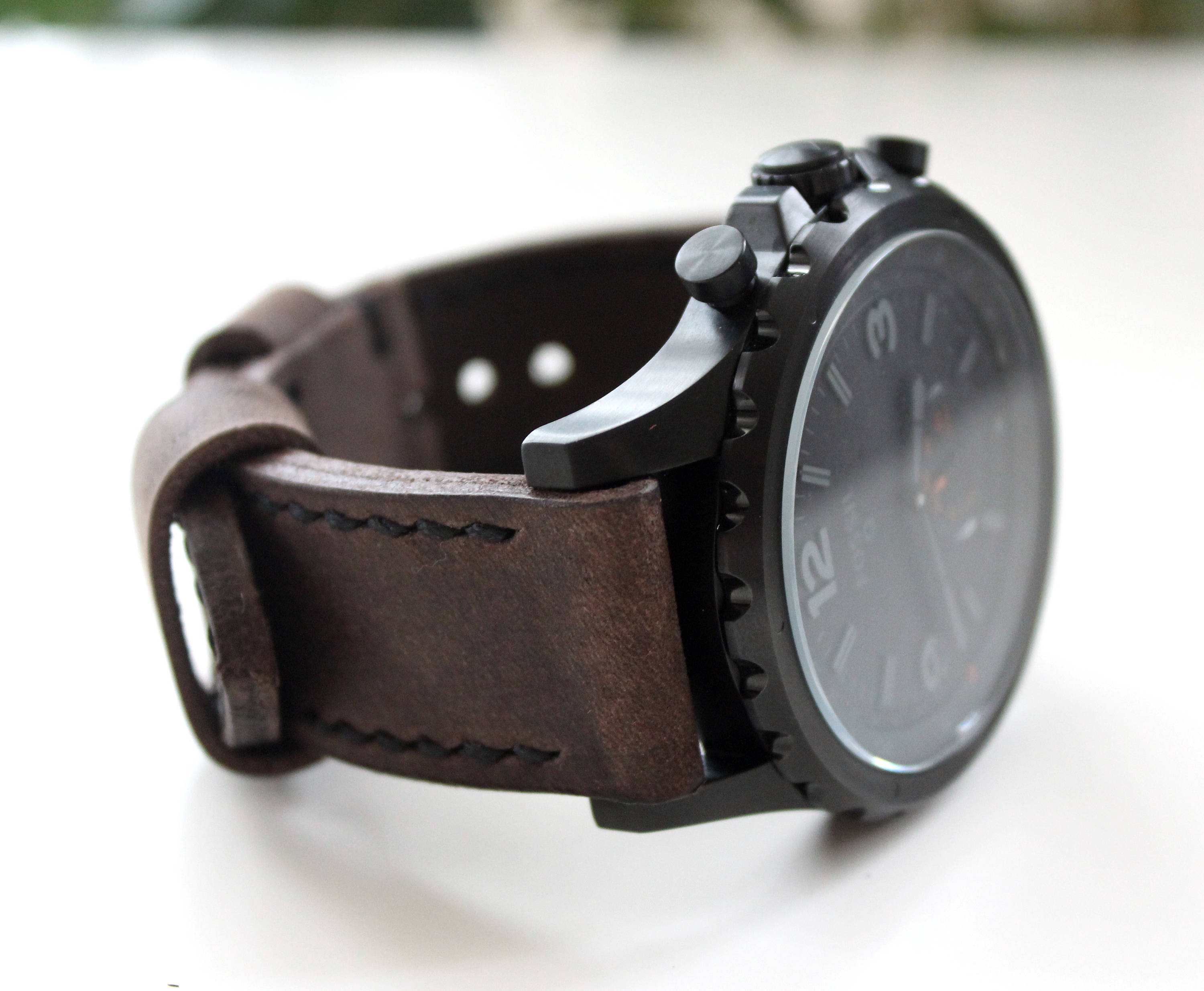 Leather Watch Strap Coffee Men's Leather Watch Strap 22mm Etsy