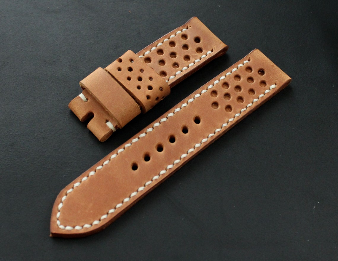 Genuine Leather Watch Strap Brown Men's Leather Watch Etsy
