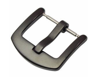 Watch buckle Stainless steel buckle 20 22 mm watch buckle Black Brushed stainless steel buckle