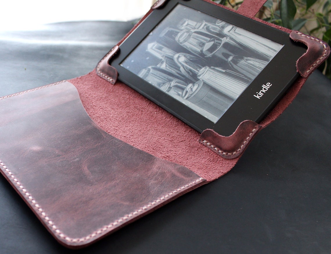 Kindle Paperwhite leather case Personalized Rose pink Kindle Etsy