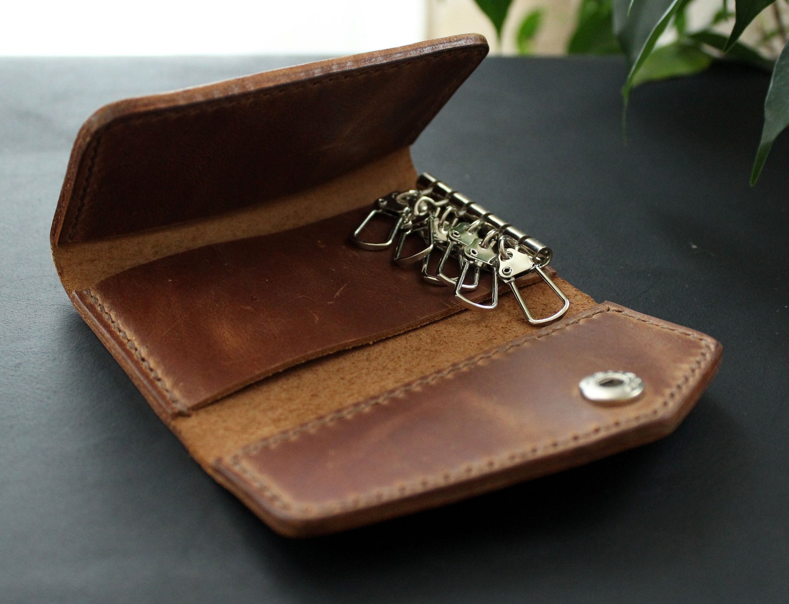 Real Leather key case leather key holder leather key wallet Etsy