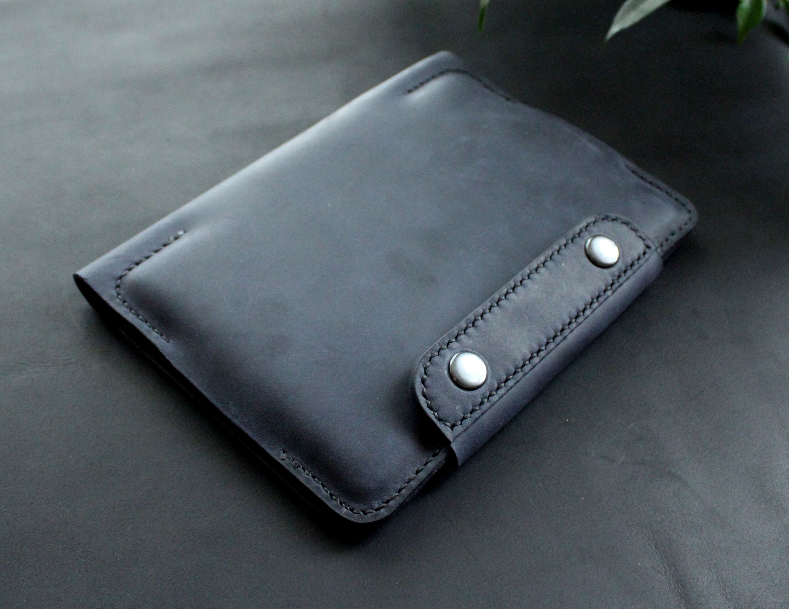 Kindle Paperwhite leather case cover Dark blue Personalized Etsy