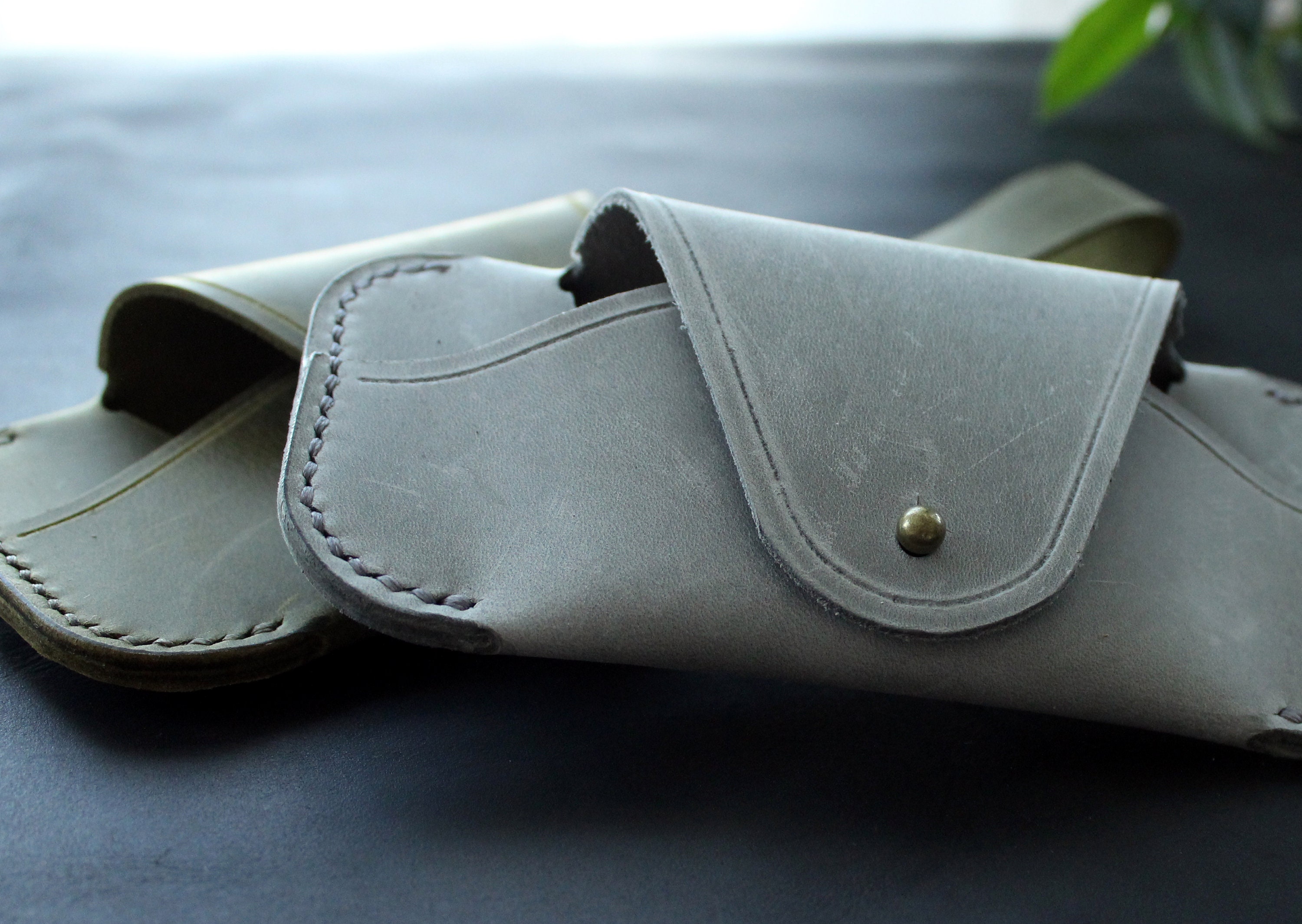 Genuine Leather Glasses Case With Belt Loop Personalized Etsy