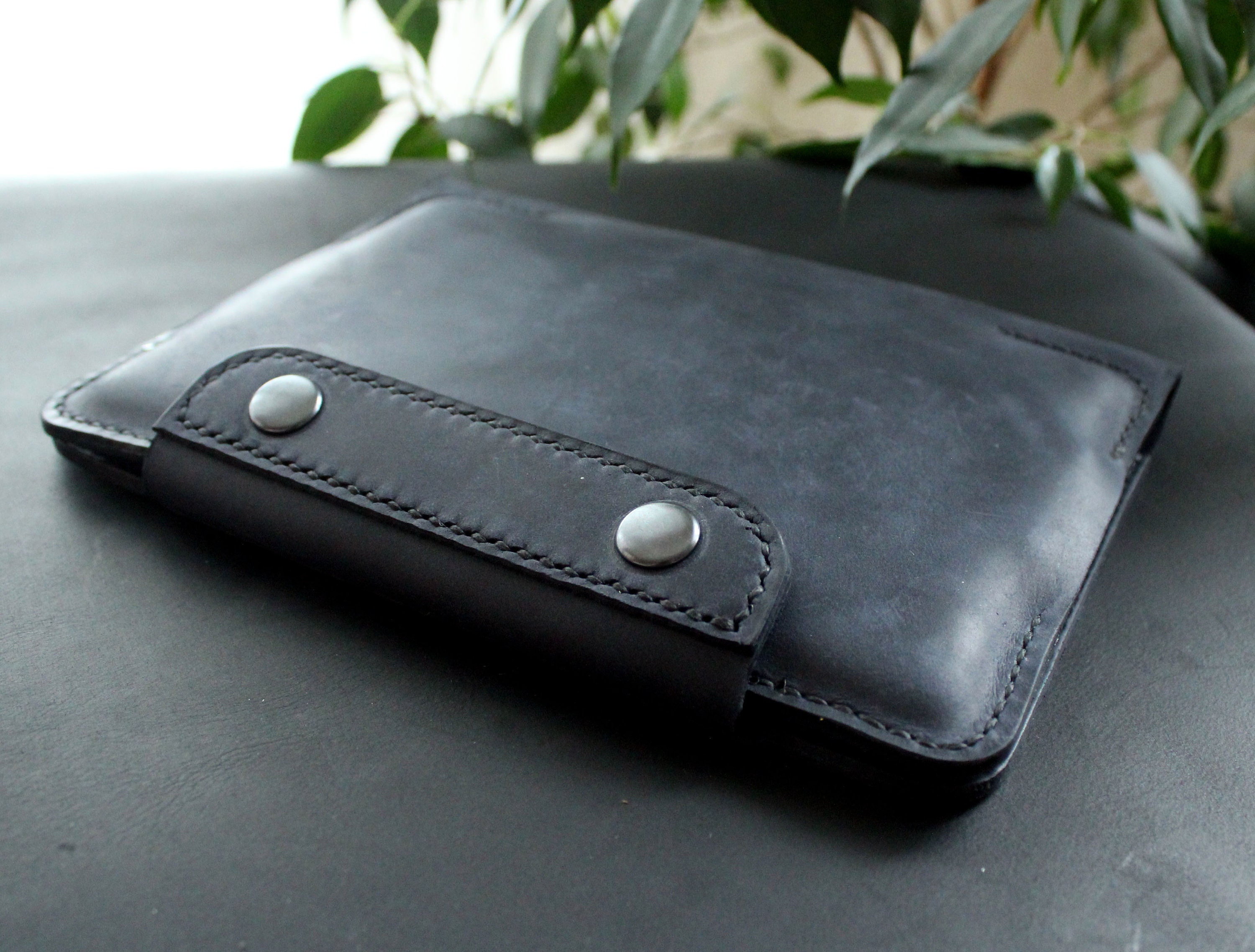 Kindle Paperwhite leather case cover Dark blue Personalized Etsy