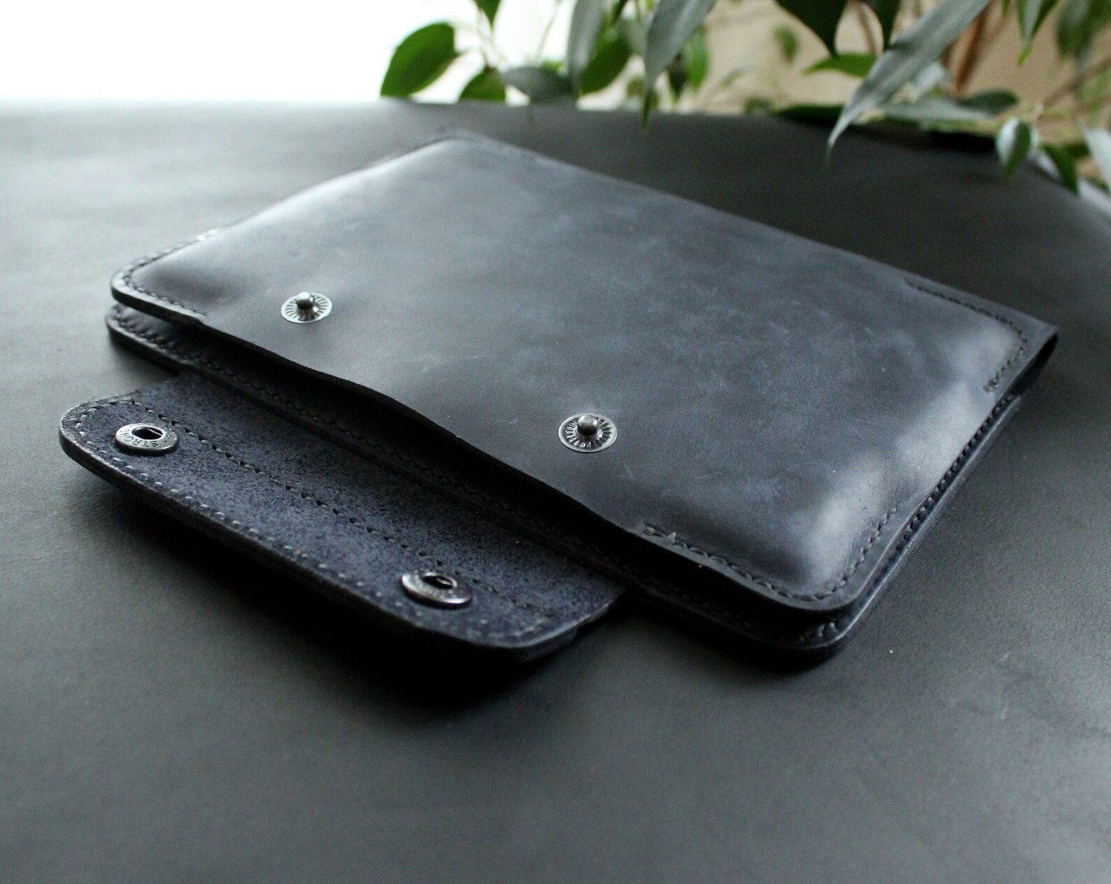 Kindle Paperwhite leather case cover Dark blue Personalized Etsy