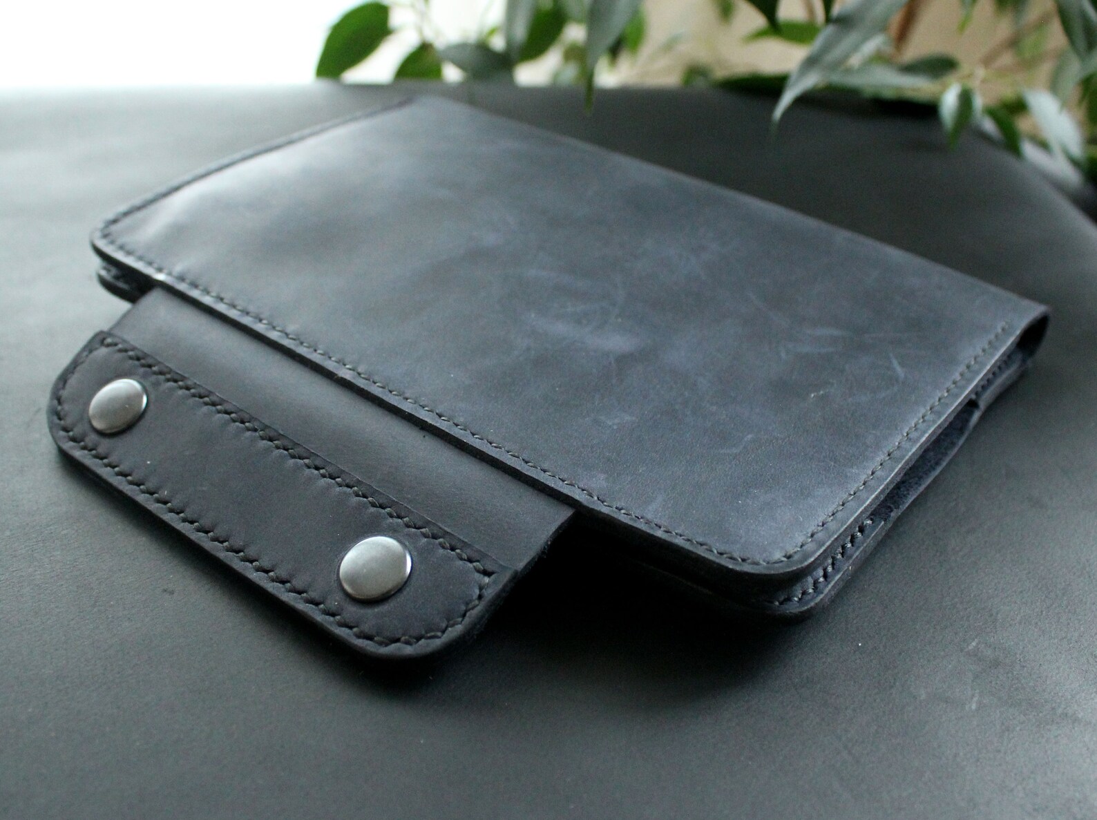 Kindle Paperwhite leather case cover Dark blue Personalized Etsy
