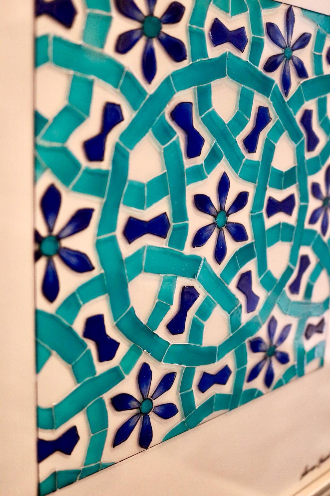 Geometric Art Islamic Geometric Art Glass Painting - Etsy