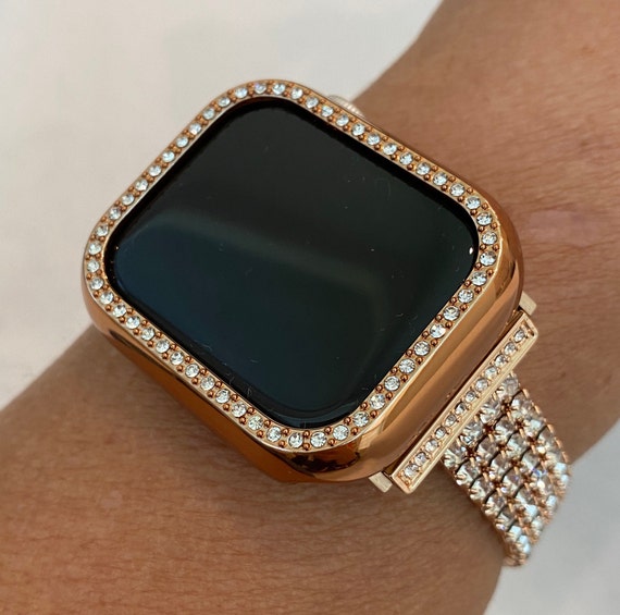 Apple Watch Band Women Rose Gold Swarovski Crystals & Crystal 