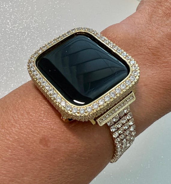 Womens Apple Watch Band Gold Swarovski Crystals & or Apple  display picture 1