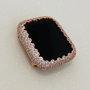 Apple Watch Cover Lab Diamond Bezel Case Rose Gold Iphone Watch Case Bling 38mm 40mm 41mm 42mm 44mm 45mm 46mm 49mm Ultra Series 2-11