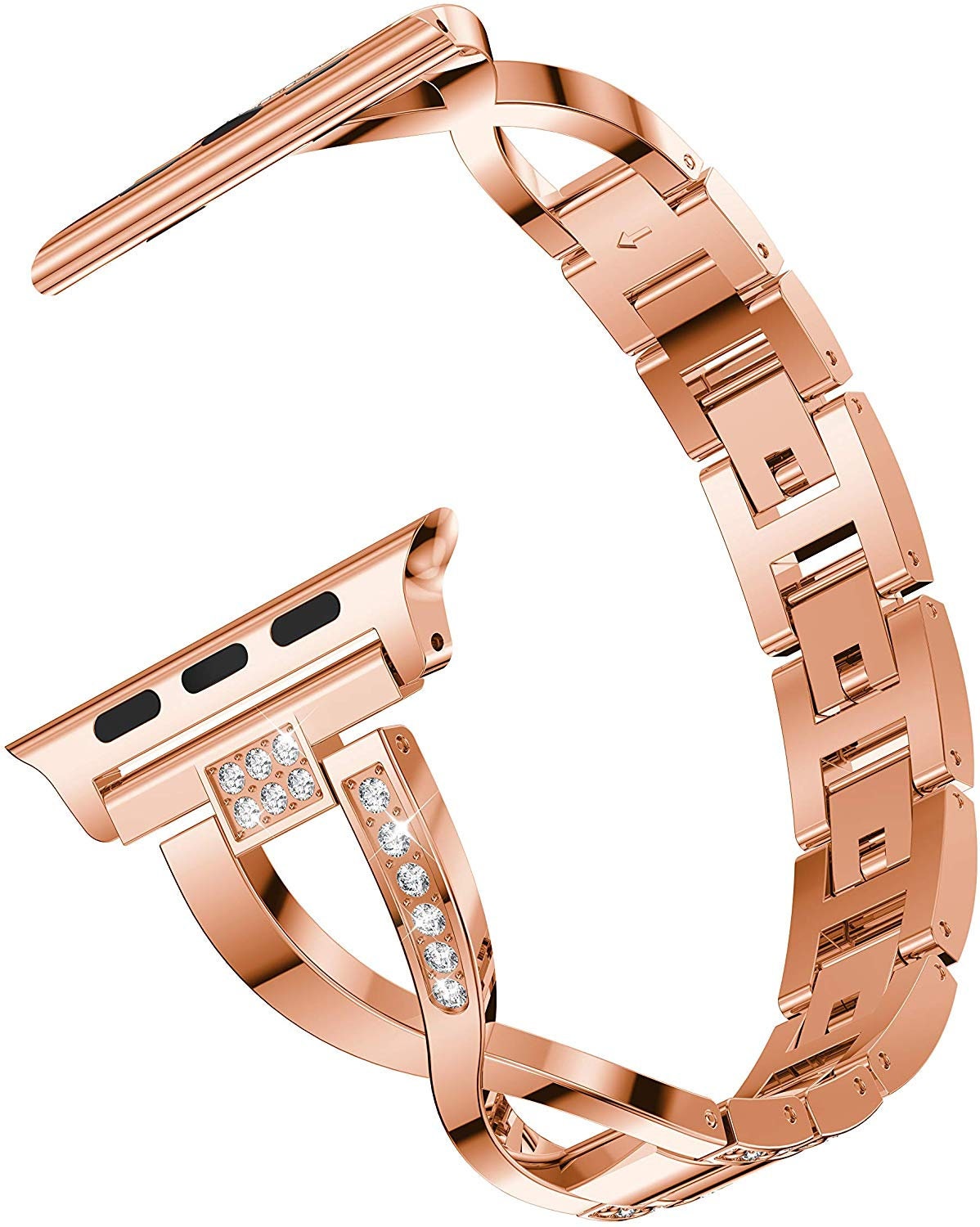 Apple Watch Band Rose Gold 38mm 40mm 42mm 44mm Womens Iwatch Bling