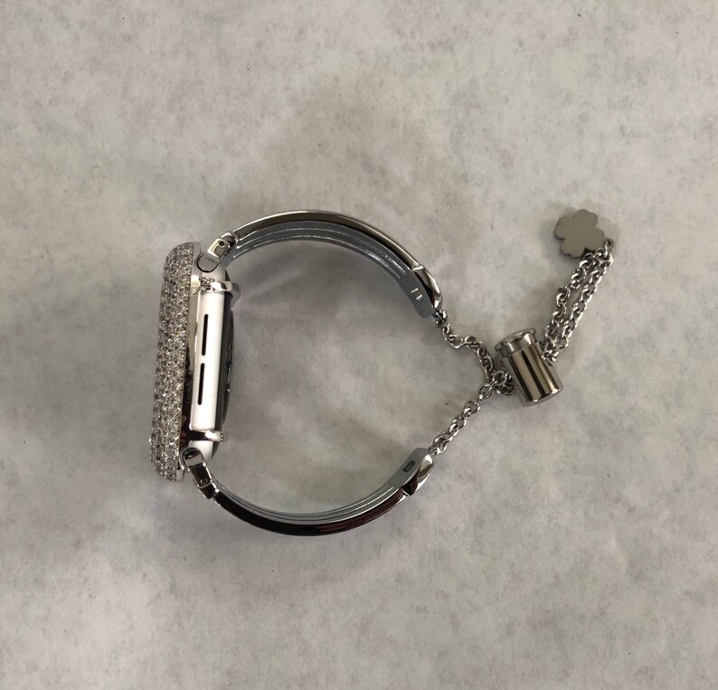 Apple Watch Bangle Band Silver Crystal Bracelet Apple Watch | Etsy