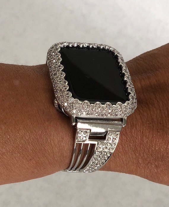 38mm Women Crystal Lab Diamond Bezel Apple Watch 38MM Iced Out Lab Diamonds