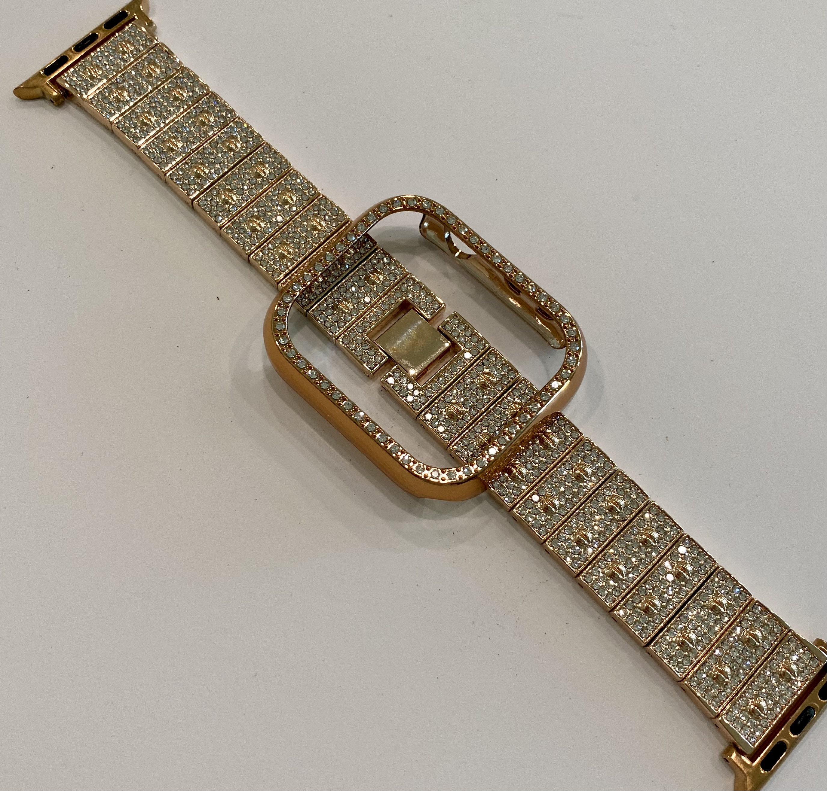 Series 7 Apple Watch Band 41mm 45mm Rose Gold Swarovski Etsy UK