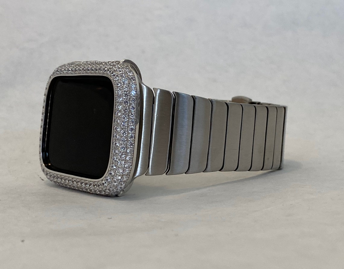 Mens Apple Watch Band Silver 42mm 44mm Stainless Steel and or Etsy