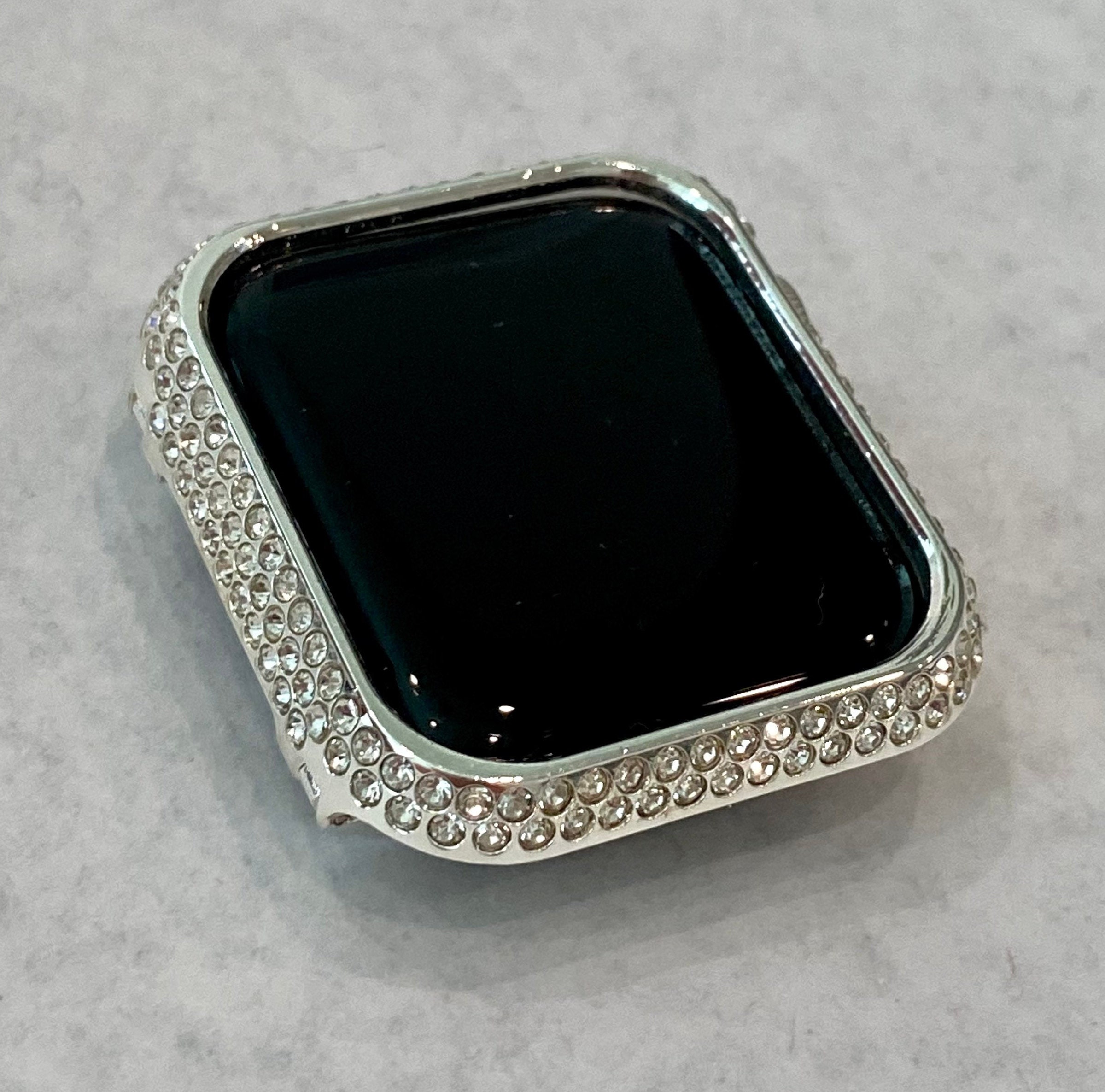Series 78 9 Apple Watch Bezel Case Cover 41mm 45mm Silver Crystals