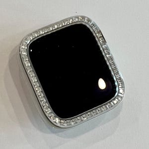 Coque pour montre Apple Watch, pare-chocs en acrylique transparent carré, cristaux Swarovski, pare-chocs pour Iwatch, 38 mm-49 mm, séries 2-11, coque de montre pour iPhone