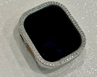 49mm Apple Watch Cover Ultra Silver Swarovski Crystals Apple Watch Case 38mm-46mm Series 2-10 Iphone Watch Case Series 10 Iwatch Candy