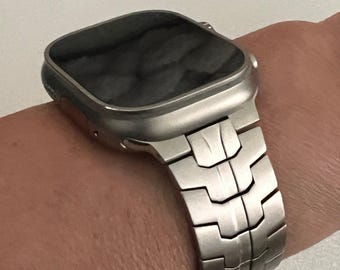 49mm Ultra Titanium Apple Watch Band Stainless Steel Buckle Ultra Apple Watch Straps Mens Watch Band Silver Iwatch Candy Series 10 42mm 46mm
