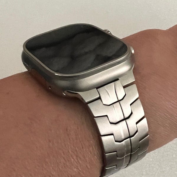 49mm Ultra Titanium Apple Watch Band Stainless Steel Buckle Ultra Apple Watch Straps Mens Watch Band Silver Iwatch Candy Series 10 42mm 46mm
