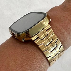 49 mm ultra Apple Watch-band gouden roestvrijstalen band bandjes en of Apple Watch-cover met gehard glas screenprotector Apple Watch-hoesje