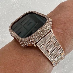 49mm Ultra Apple Watch Band Womens Rose Gold Pave Swarovski Crystal & or Crystal Apple Watch Case Iwatch Candy Apple Watch Cover