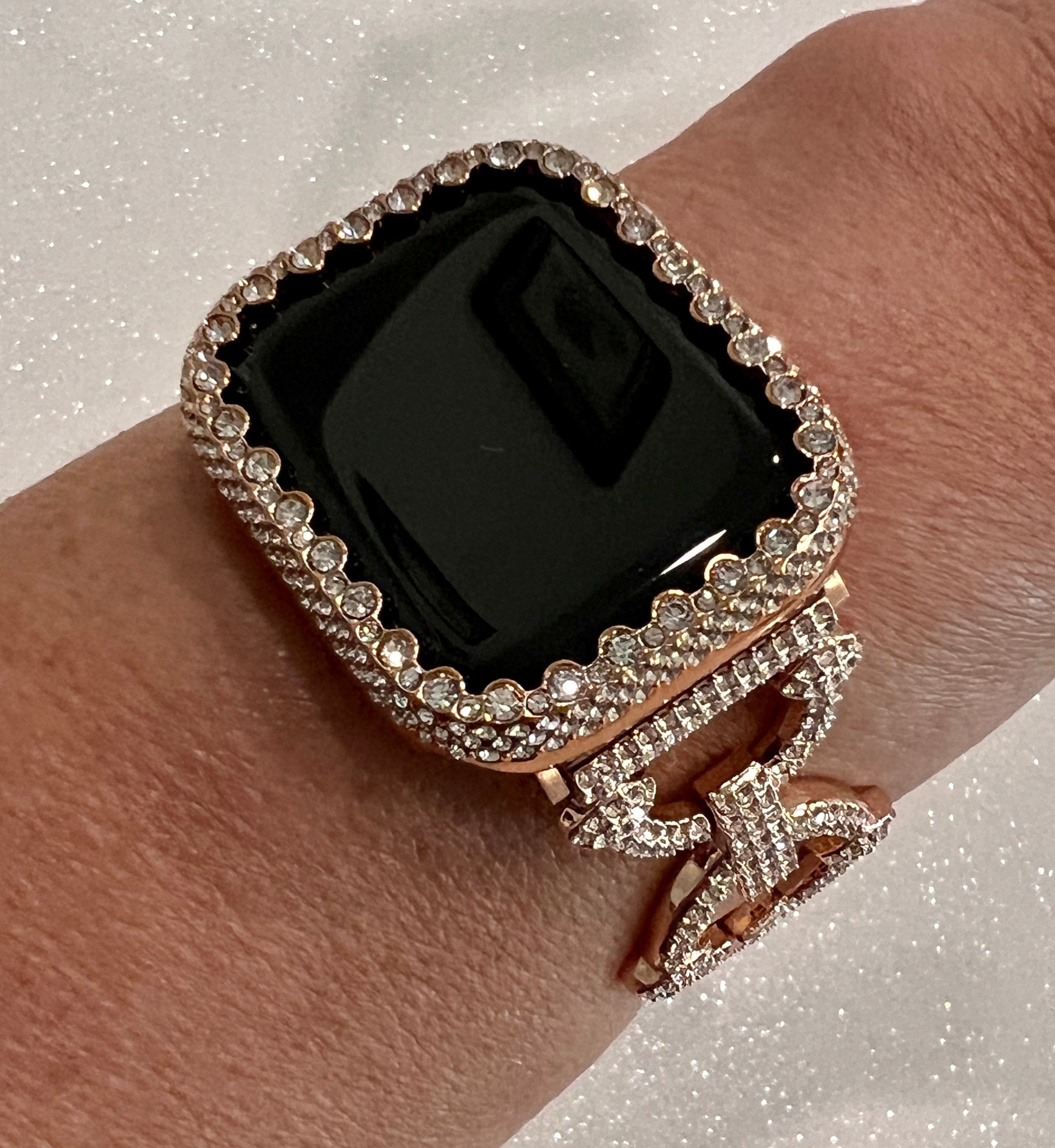 Apple Watch Band Women Rose Gold Swarovski Crystals & Crystal 