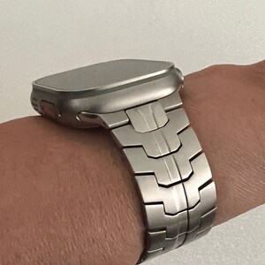 49mm Ultra Titanium Apple Watch Band Stainless Steel Buckle Ultra Apple Watch Band Men's Watch Band Silver