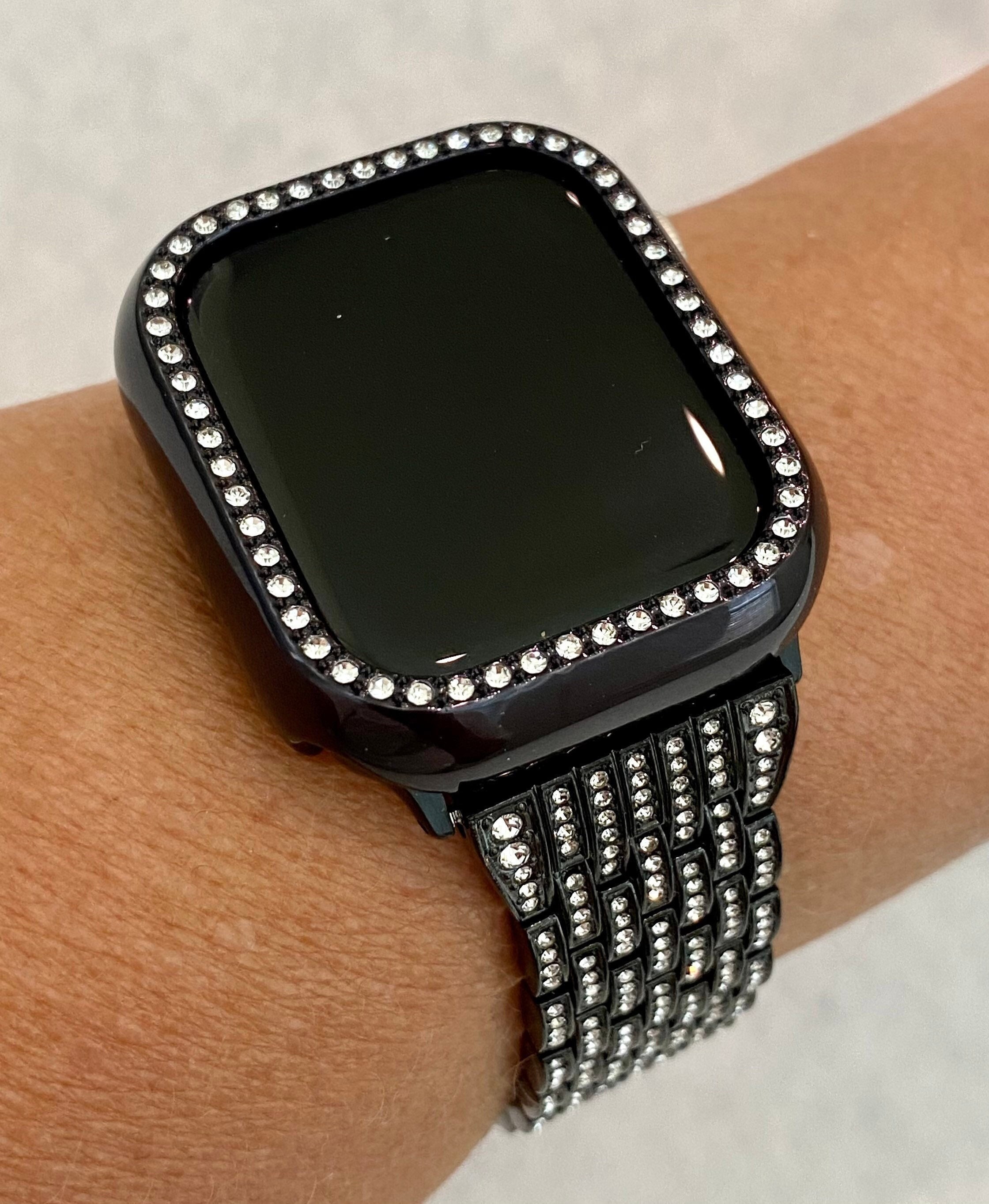 Series 10 Black Apple Watch Band Swarovski Crystals 42mm 46mm & or Apple Watch Bezel iPhone Watch Case Protector 41mm 45mm 49mm Ultra Bling - Etsy Series 10 Black Apple Watch Band Swarovski Crystals 42mm 46mm & or Apple Watch Bezel iPhone Watch Case Protector 41mm 45mm 49mm Ultra Bling - Etsy