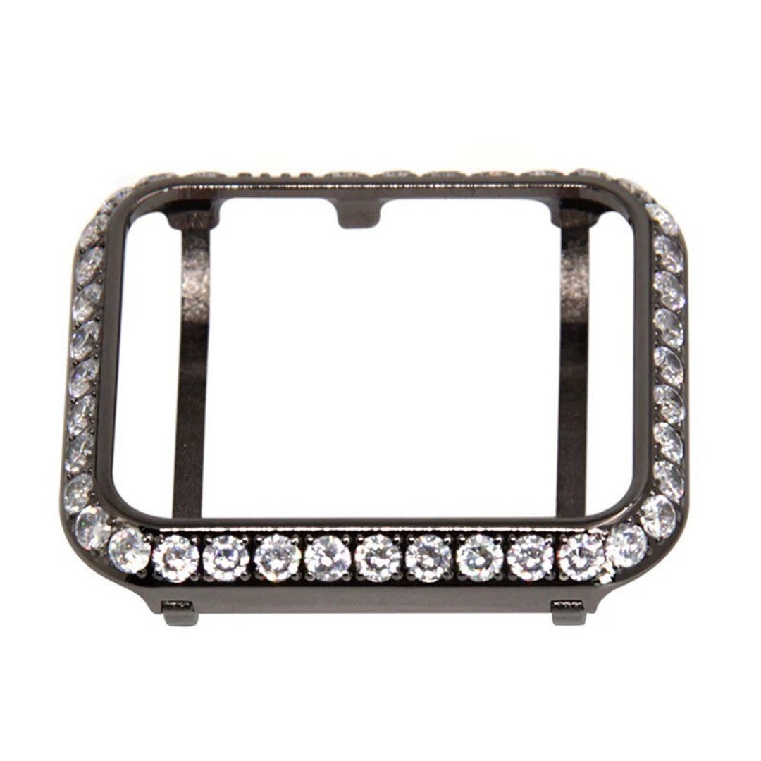 Apple Watch Band Black Bezel Crystal Iwatch Bling 38mm 40mm Etsy