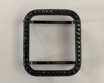 Series 2-10 Apple Watch Case Cover 38mm-49mm Black Lab Diamond Bezel 2.5mm Iwatch Band Smartwatch Bumper Bling 42mm 46mm