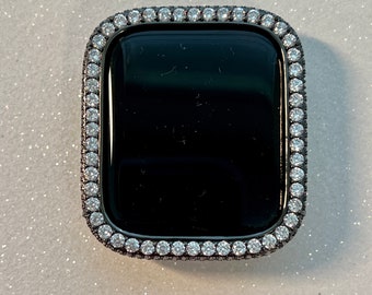 Series 10 Black Apple Watch Cover 42mm 46mm Lab Diamond Bezel Crystal Iphone Watch Case Protective Bumper 38mm-49mm Ultra Iwatch Candy Bling