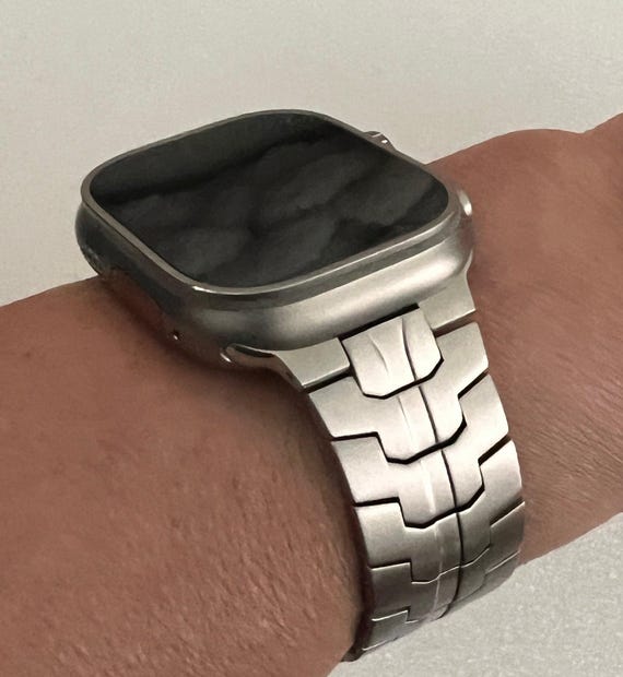 Series 10-12 Apple Watch Band Stainless Steel Buckle Ultra Apple Watch Straps Mens Watch Band Silver Iwatch Band Iphone Watch Band 38mm-49mm