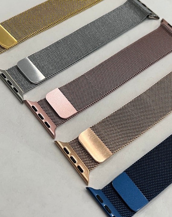 Correa Milanese Loop para Apple Watch de acero inoxidable de 38 40 41 42 44 y 45 mm para series 1 a 7 SE venta final Etsy Espana