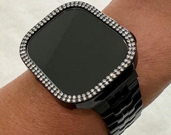 49mm Ultra Apple Watch Band Black Stainless Steel Band 38mm-45mm & or Crystal Apple Watch Case Bezel Apple Watch Cover Bling