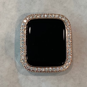 Series 10-11 Rose Gold Apple Watch Case 42mm 46mm, 2.5mm Lab Diamond Bezel, Iphone Watch Cover Iwatch Protective Cover 38mm-49mm Ultra