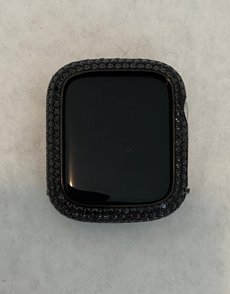 Black Apple Watch Band Rolex Style and or Custom Lab Diamond Etsy