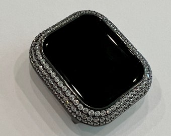 Apple Watch Case 41mm 45mm 49mm Ultra Black Lab Diamond Bezel Apple Watch Cover 38mm 40mm 42mm 44mm Smartwatch Bumper Iwatch Candy Bling