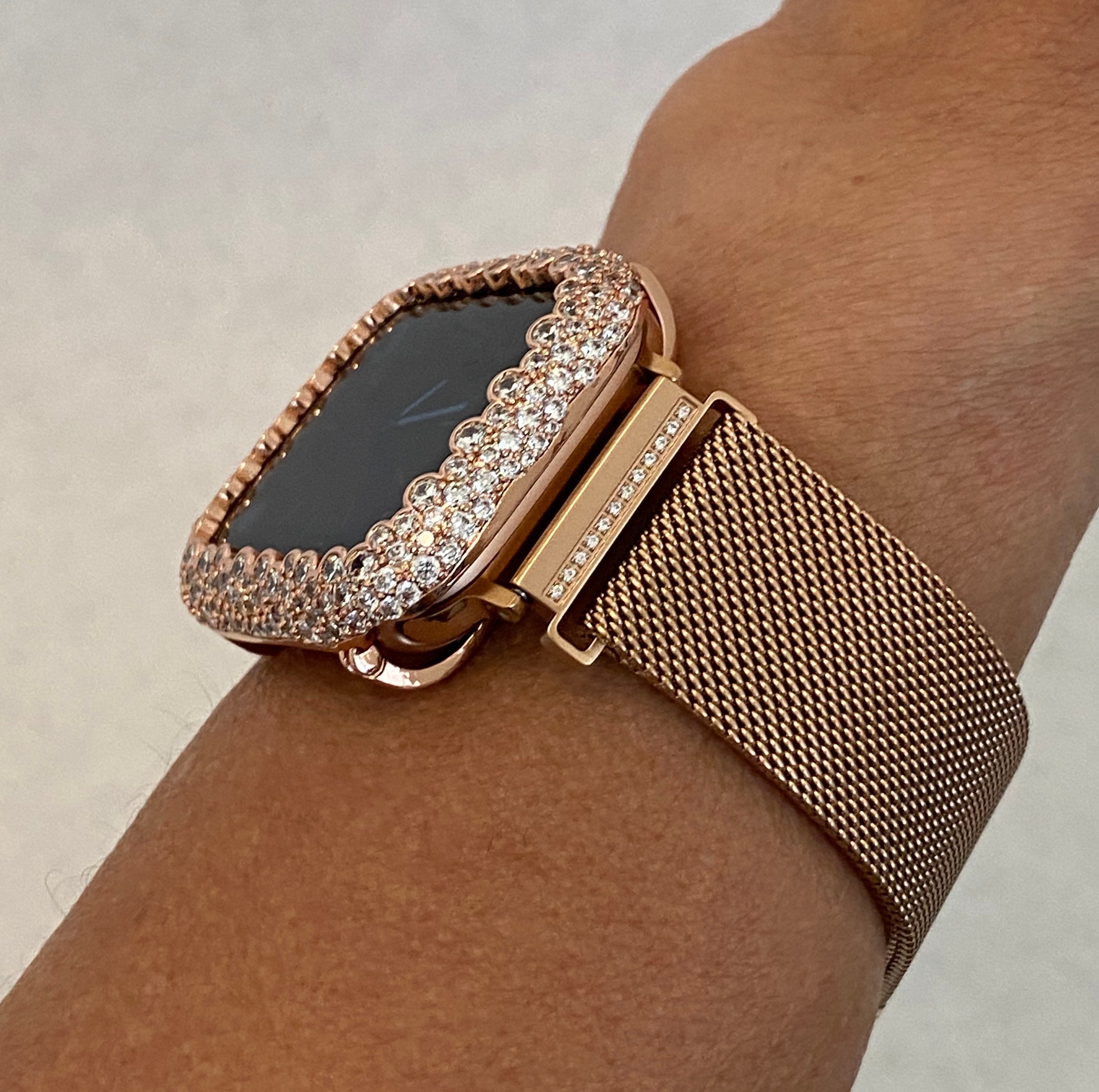 Rose Gold Apple Watch Band 38mm 40mm 42mm 44mm Milanese Loop and or