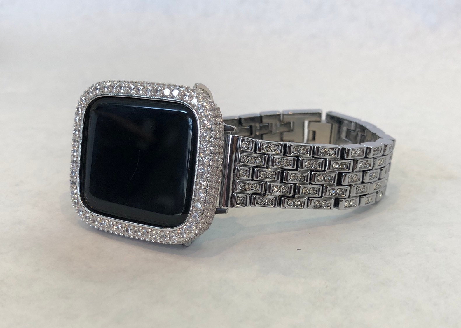 Silver Apple Watch Band 38mm-44mm Series 6 and or 2.5mm Lab | Etsy